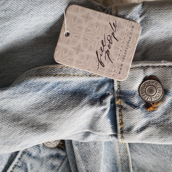 Free People Brando  Denim Jacket / Hoodie in Malta Wash XS - Picture 5 of 5
